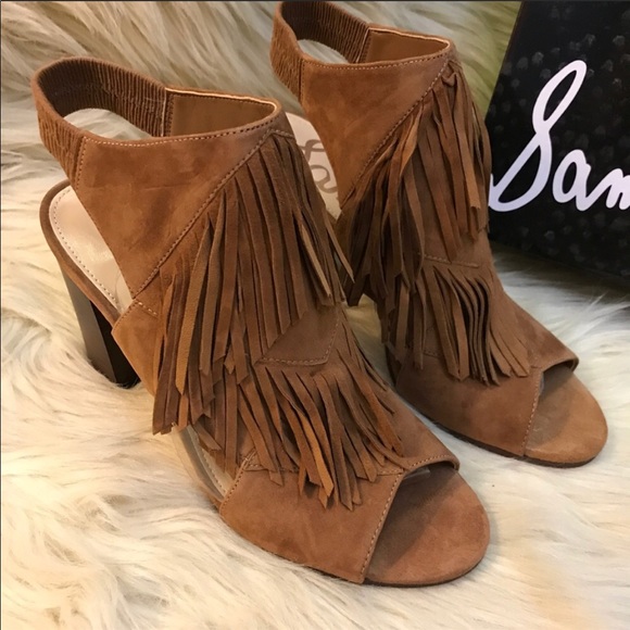ANTHROPOLOGIE Sam Edelman fringe suede sandal - Picture 2 of 7